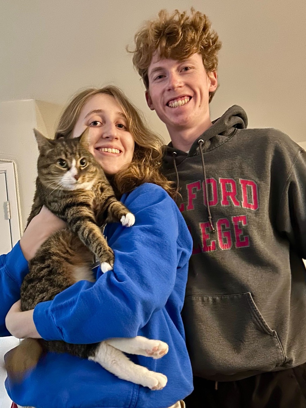 A newly adopted pet with their family